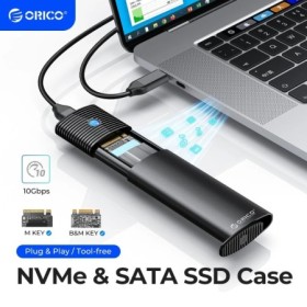 ORICO Carcasa SSD M2 NVMe SATA 10Gbps USB 3.2 Gen 2 NVMe 5Gbps M2 SATA