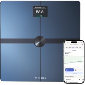 Withings Body Smart - Bascula de baño con Composición Corporal Avanzada (Peso, Grasa Corporal, Músculo, Masa Ósea, Agua, Índice