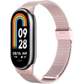 Astorgos Correa Metálica Compatible con Xiaomi Mi Band 9/8, Pulsera de Repuesto de Acero Inoxidable con Cierre Ajustable para
