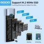 GODO M.2 NVMe Adaptador de carcasa de disco duro TIPO C USB 3.2 Gen 21