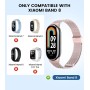 Astorgos Correa Metálica Compatible con Xiaomi Mi Band 9/8, Pulsera de Repuesto de Acero Inoxidable con Cierre Ajustable para