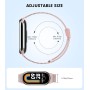 Astorgos Correa Metálica Compatible con Xiaomi Mi Band 9/8, Pulsera de Repuesto de Acero Inoxidable con Cierre Ajustable para