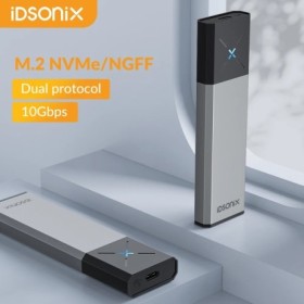 IDsonix-carcasa de SSD M.2 NVMe SATA, carcasa de protocolo Dual, caja 