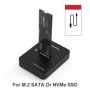 Protocolo Dual M.2 NVME SATA SSD estación de acoplamiento Base carcasa