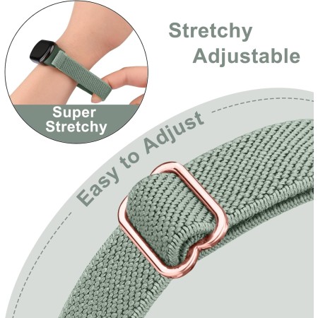 Wanme Correa Elástica para Xiaomi Smart Band 9 / Xiaomi Mi Band 8 Correas, Pulseras Suave Ajustables de Nylon Deportivo de