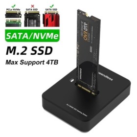 Protocolo Dual M.2 NVME SATA SSD estación de acoplamiento Base carcasa