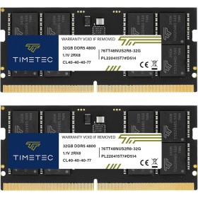 Timetec DDR5 4800MHz PC5-38400 sin búfer sin ECC 1.1V CL40 1Rx8 Rango único Módulo de Memoria RAM (4800MHz 64GB Kit(2x32GB)