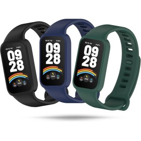 Xisair 3 Piezas Pulseras Compatible con Xiaomi Band 9 Active/Redmi Smart Band 3 Correas de Silicona Sport Pulsera Accesorios