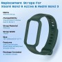 Xisair 3 Piezas Pulseras Compatible con Xiaomi Band 9 Active/Redmi Smart Band 3 Correas de Silicona Sport Pulsera Accesorios