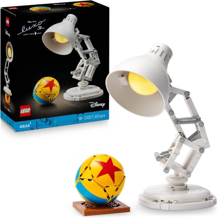 LEGO Ideas | Disney Pixar Luxo Jr. Modelo de Exposición Construible y Coleccionable para Adultos, Recuerdo Cinematográfico,