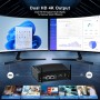 HISTTON Fanless Mini PC Industrial PC, Dual Core Core i5-8265U, DDR4 16GB RAM 512GB SSD, 2 RS232 COM, 2 LAN, 2 HD Dual Output,
