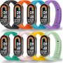 BANGTING 8 Piezas Correas Compatible con Xiaomi Mi Band 9/8, Correa de Recambio para Xiaomi Smart Band 8, Pulseras Mi Band 9