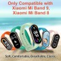 BANGTING 8 Piezas Correas Compatible con Xiaomi Mi Band 9/8, Correa de Recambio para Xiaomi Smart Band 8, Pulseras Mi Band 9