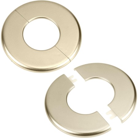 2uds Brida Divisoria de Pared, Placa de Escudo Redonda de ABS Autoadhesiva Placas de Cubierta de Plomería para Accesorios de