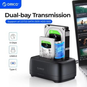 Estación de acoplamiento ORICOType-C HDD con adaptador de corriente de