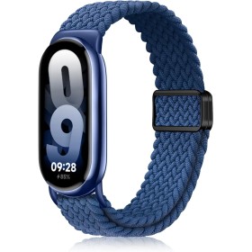 YealRed Correa para Xiaomi Mi Band 10/9 / 8, Hombres Mujeres Correa de Hebilla Magnética, Nylon Elástica Reemplazar Pulsera