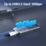 JEYI 2230 NVMe SSD, PCIe USB3.2 10Gbps Caja M.2 de aluminio Caja de di