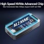 JEYI 2230 NVMe SSD, PCIe USB3.2 10Gbps Caja M.2 de aluminio Caja de di