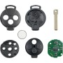 Heart Horse 433Mhz 3 Botones Carcasa Mando para Llave de Coche para Mer-CE-Des-Be-NZ Smart Fortwo 451 Roadster Crossblade Mando