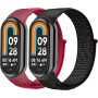 2 Piezas Correas Nailon para Xiaomi Mi Band 9/8 Correa Hombre Mujer,Pulsera Elástica Ajustable Repuesto Brazalete Trenzado