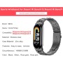 BDIG Correa Compatible para Xiaomi Mi Band 9/Xiaomi Mi Band 8, Pulsera de Repuesto de Acero Inoxidable Hebilla Ajustable Correa