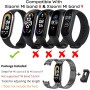 BDIG Correa Compatible para Xiaomi Mi Band 9/Xiaomi Mi Band 8, Pulsera de Repuesto de Acero Inoxidable Hebilla Ajustable Correa