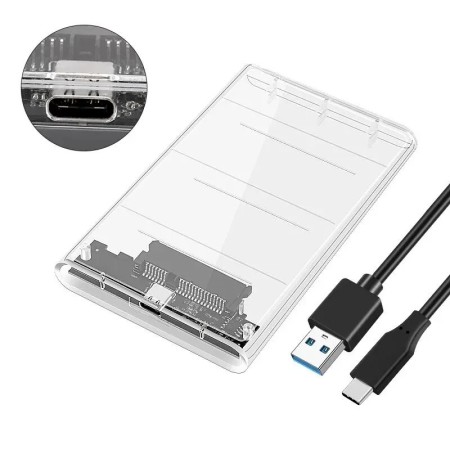 Caja HDD 3,0/2,0, caja de disco duro SATA SSD de 2,5 pulgadas con velo