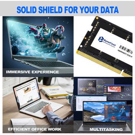 Bytefest DDR5 RAM 16GB 4800MHz CL40 1.1V SODIMM PC5-38400 Compatible portátil/Cuaderno/NUC/All-in-One Módulo de Memoria