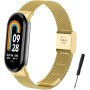 BDIG Correa Compatible para Xiaomi Mi Band 9/Xiaomi Mi Band 8, Pulsera de Repuesto de Acero Inoxidable Hebilla Ajustable Correa