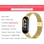 BDIG Correa Compatible para Xiaomi Mi Band 9/Xiaomi Mi Band 8, Pulsera de Repuesto de Acero Inoxidable Hebilla Ajustable Correa