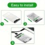 Caja HDD 3,0/2,0, caja de disco duro SATA SSD de 2,5 pulgadas con velo