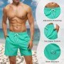 Bañador Hombre Secado Rápido Traje de Baño Hombre Bolsillo Cremallera Bañadores Short de Playa Surf Piscina Natación Impermeable