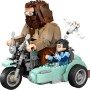LEGO Harry Potter Viaje en Moto de Hagrid y Harry - Moto de Juguete con Sidecar y Figura de Hedwig la Lechuza - Regalo de