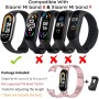 BDIG Correa Compatible para Xiaomi Mi Band 9/Xiaomi Mi Band 8, Pulsera de Repuesto de Acero Inoxidable Hebilla Ajustable Correa