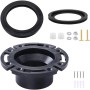 Kit de brida de inodoro RV de 3 pulgadas para inodoros Dometic y Thetfor incluye brida de piso 385345892, sello de bola