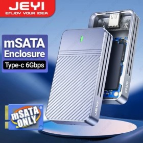 JEYI mSATA a USB 3,1 Gen2 10Gbps SSD carcasa adaptadora con puerto tip
