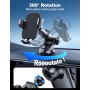 Glangeh [Agarre Superior Soporte Movil Coche [Cúpula de Succión Súper Potente & 360° Giratorio] - Suporte Telemovel Carro para