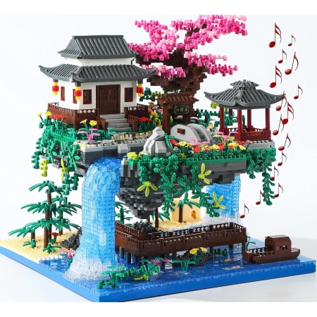 Yushinv Juego de construcción de árbol de Cerezo en Flor con Caja de Regalo, música Original (Tipo: sinfonía), Juego de