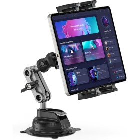Jubor Soporte Tablet Coche, Rotación de 360 Grados Soporte iPad Salpicadero, Soporte Tablet de Pared para iPad/iPad Mini iPhone,