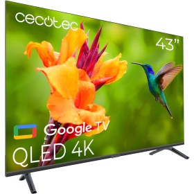 Cecotec Smart TV, Televisor QLED de 43 Pulgadas Resolución 4K UHD V4 Series VQU40043. Google TV, Dolby Vision&Atmos, VRR, HDMI