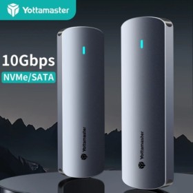 Carcasa Yottamaster M2 SSD, carcasa de disco duro de protocolo Dual, 1