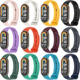 BDIG 12 Piezas Correa para Xiaomi Mi Band 8 Pulsera Compatible para Xiaomi Mi Band 9, Colorido Suave Silicona Reloj Recambio