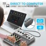 Mezclador de audio profesional Aveek, Sound Board Mixing Console with Bluetooth USB digital de 5 canales, entrada 48V Phantom