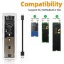 M.2 NVME PCIe NGFF SATA protocolo Dual SSD carcasa transparente USB ti