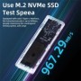 M.2 NVME PCIe NGFF SATA protocolo Dual SSD carcasa transparente USB ti