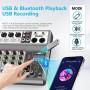 Mezclador de audio profesional Aveek, Sound Board Mixing Console with Bluetooth USB digital de 5 canales, entrada 48V Phantom