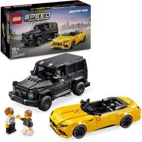 Lego Speed Champions Mercedes-AMG G 63 y Mercedes-AMG SL 63 2 Coches de Juguete de Construcción, Maqueta de Vehículo, 2