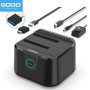 Estación de acoplamiento de disco duro GODO a USB 3,0 tipo C, base de 