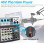 Mezclador de audio profesional Aveek, Sound Board Mixing Console with Bluetooth USB digital de 5 canales, entrada 48V Phantom