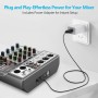 Mezclador de audio profesional Aveek, Sound Board Mixing Console with Bluetooth USB digital de 5 canales, entrada 48V Phantom